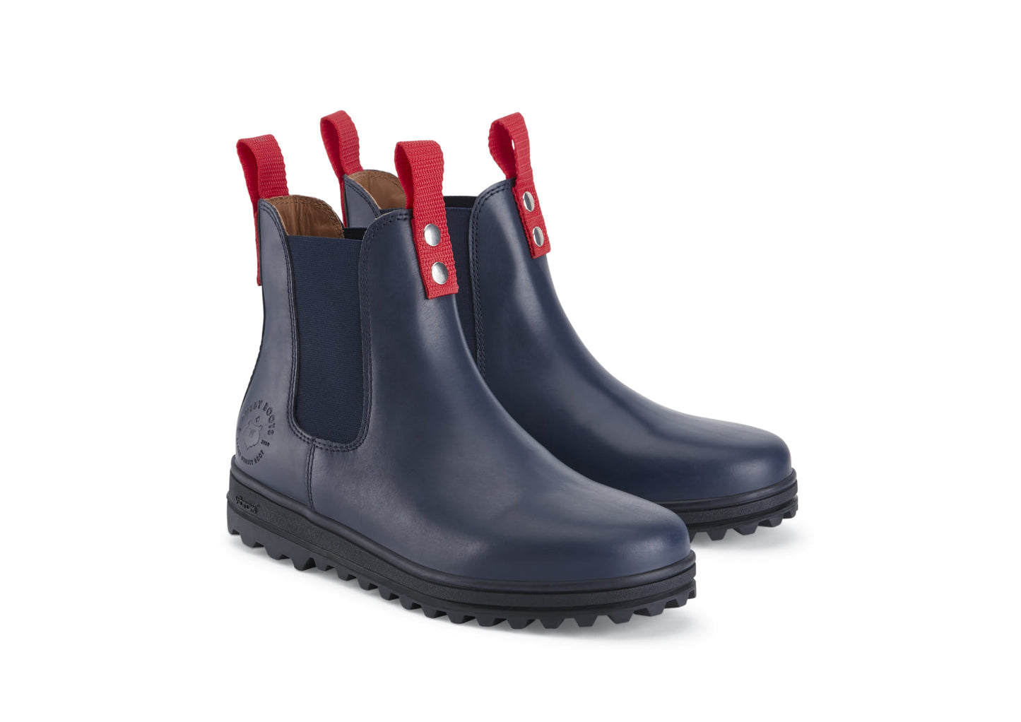 Women's Outdoor Chelsea Boot, Navy Blue Leather